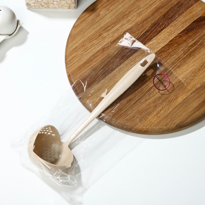 Половник-шумовка Доляна, 27 см, цвет МИКС Половник-шумовка Доляна, 27 см, цвет МИКС