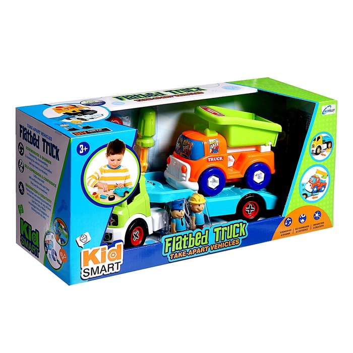 Конструктор винтовой «Эвакуатор с машинкой», с отвёрткой и насадкой + знаки Конструктор винтовой «Эвакуатор с машинкой», с отвёрткой и насадкой + знаки