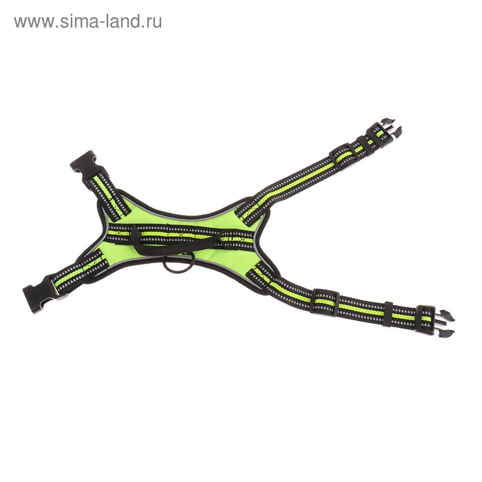 Шлейка улучшенная К7 мягкая светоотражающая, размер М, ОГ 52-66 см, вес 9,5-17,5 кг, зелёная Шлейка улучшенная К7 мягкая светоотражающая, размер М, ОГ 52-66 см, вес 9,5-17,5 кг, зелёная