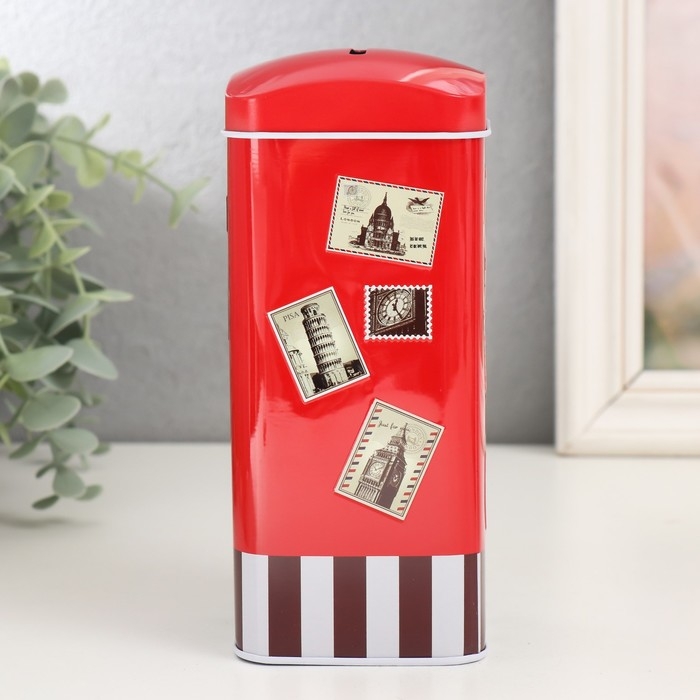 Копилка металл Копилка металл "Почтовые марки" МИКС 16х7х7 см