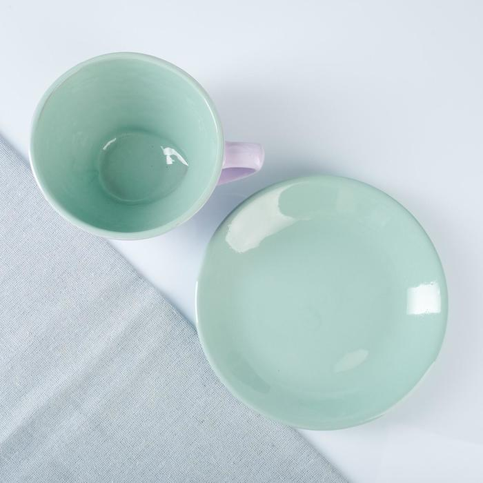 Чайная пара Чайная пара "Элегант" 0,25л / 11х6,5см + блюдце 15см, лаванда