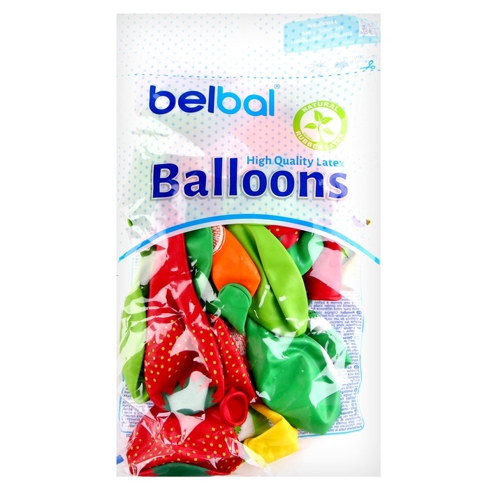 Шар латексный 14 Шар латексный 14" «Фрукты», пастель, шелкография, набор 25 шт., МИКС