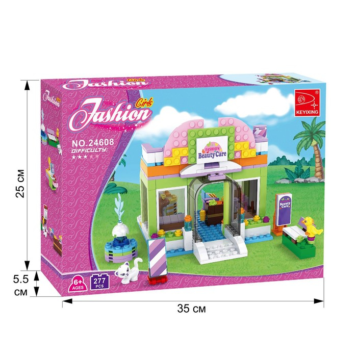 Конструктор «Салон красоты», 2 фигурки в комплекте, 277 деталей Конструктор «Салон красоты», 2 фигурки в комплекте, 277 деталей
