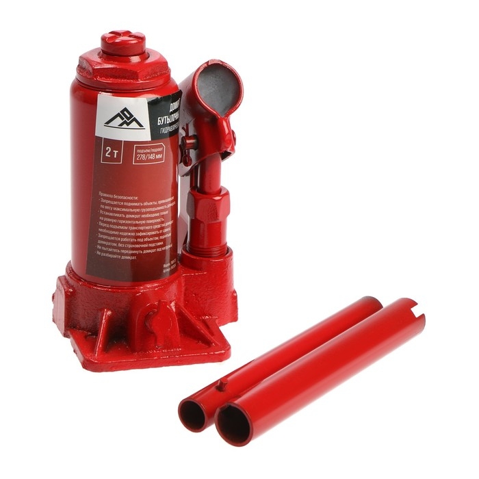 Домкрат бутылочный гидравлический ЛОМ, подъем/подхват 278/148 мм, 2 т Домкрат бутылочный гидравлический ЛОМ, подъем/подхват 278/148 мм, 2 т