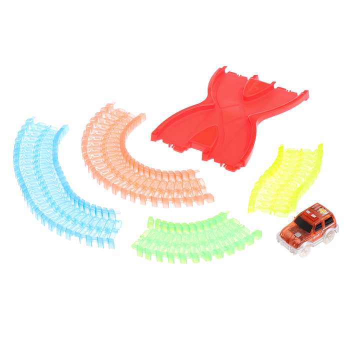 Автотрек «Магический Трек», гибкий, светится в темноте, 98 деталей Автотрек «Магический Трек», гибкий, светится в темноте, 98 деталей