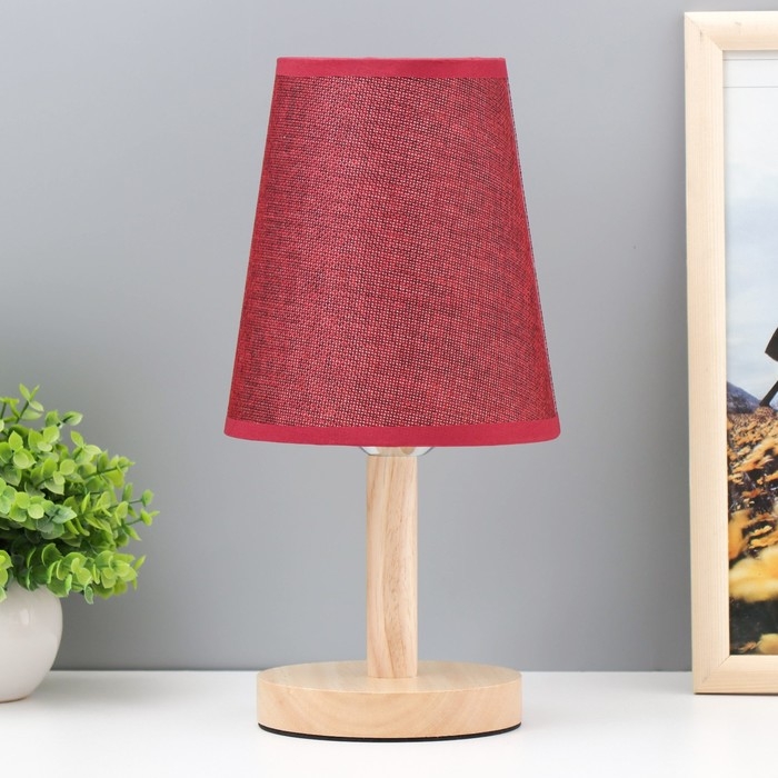 Настольная лампа Настольная лампа "Бордо" Е27 40Вт бордовый 14х14х30 см RISALUX