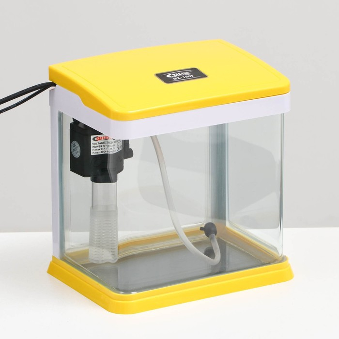 Аквариум SeaStar HX-180F в комплекте: LED-лампа, фильтр, 3,5 л, желтый Аквариум SeaStar HX-180F в комплекте: LED-лампа, фильтр, 3,5 л, желтый