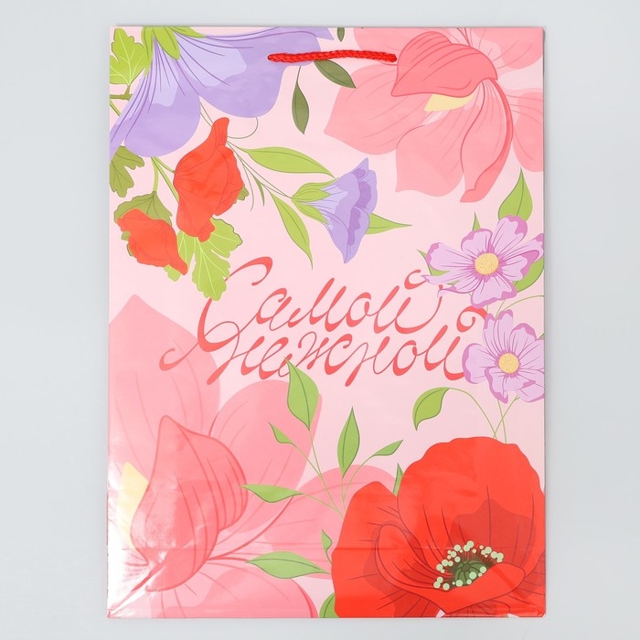 Пакет подарочный ламинированный, упаковка, «Нежность», L 28 х 38 х 9 см Пакет подарочный ламинированный, упаковка, «Нежность», L 28 х 38 х 9 см