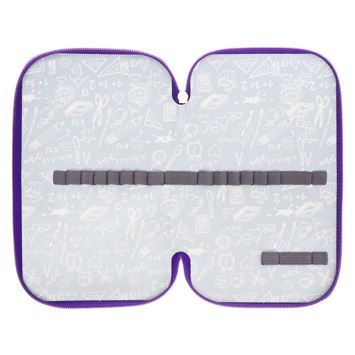 Пенал 3 секции, 125 х 205 х 55 мм, Calligrata 8П26/3 Пенал 3 секции, 125 х 205 х 55 мм, Calligrata 8П26/3 "Музыка" (с эффектом металлика) ,ламинированный картон