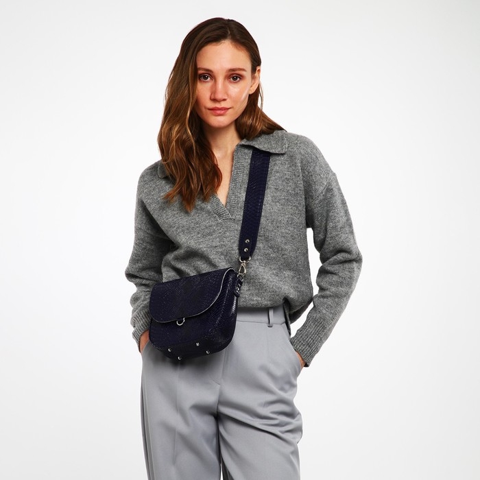 Сумка женская TEXTURA, мессенджер, маленький размер, цвет синий Сумка женская TEXTURA, мессенджер, маленький размер, цвет синий