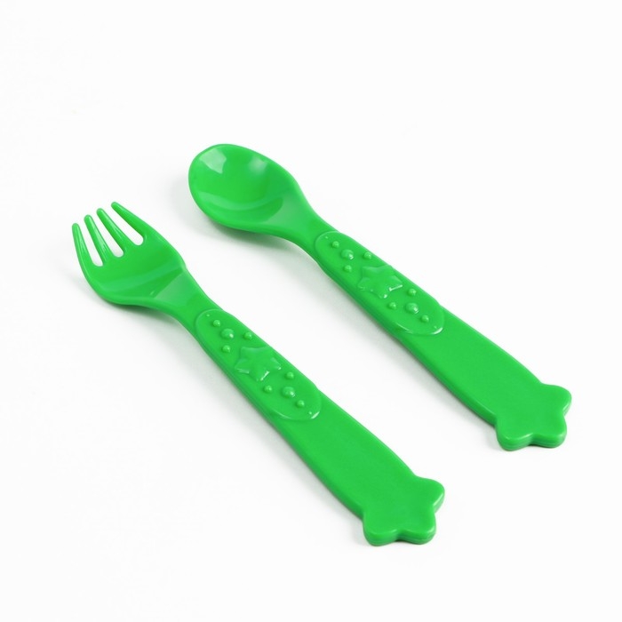 Набор детской посуды «Леопард», тарелка на присоске 250мл, вилка, ложка Набор детской посуды «Леопард», тарелка на присоске 250мл, вилка, ложка