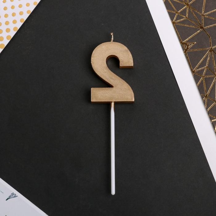 Свеча для торта, цифра «2», 11,5 х 2,3 см Свеча для торта, цифра «2», 11,5 х 2,3 см