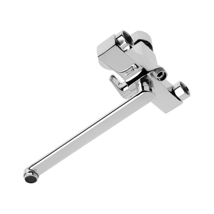 Смеситель для ванны ZEIN Z3849, однорычажный, излив 30 см, душевой набор, лейка 5 реж, хром Смеситель для ванны ZEIN Z3849, однорычажный, излив 30 см, душевой набор, лейка 5 реж, хром