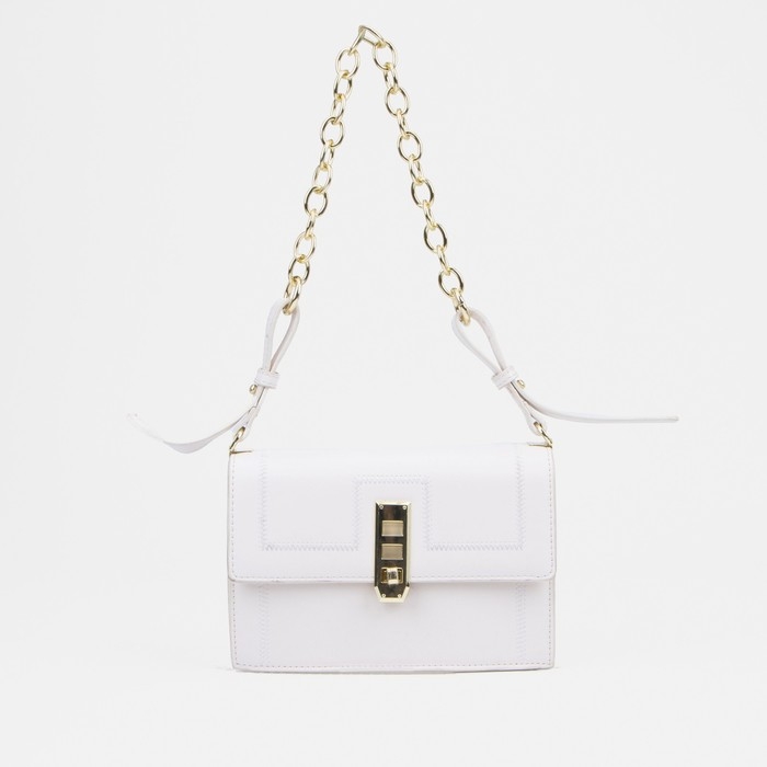 Сумка-мессенджер на клапане, цвет белый Сумка-мессенджер на клапане, цвет белый