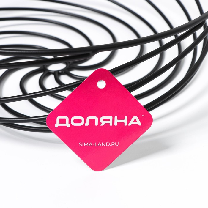 Фруктовница Доляна «Гипноз», 30×30×8,5 см, цвет чёрный Фруктовница Доляна «Гипноз», 30×30×8,5 см, цвет чёрный