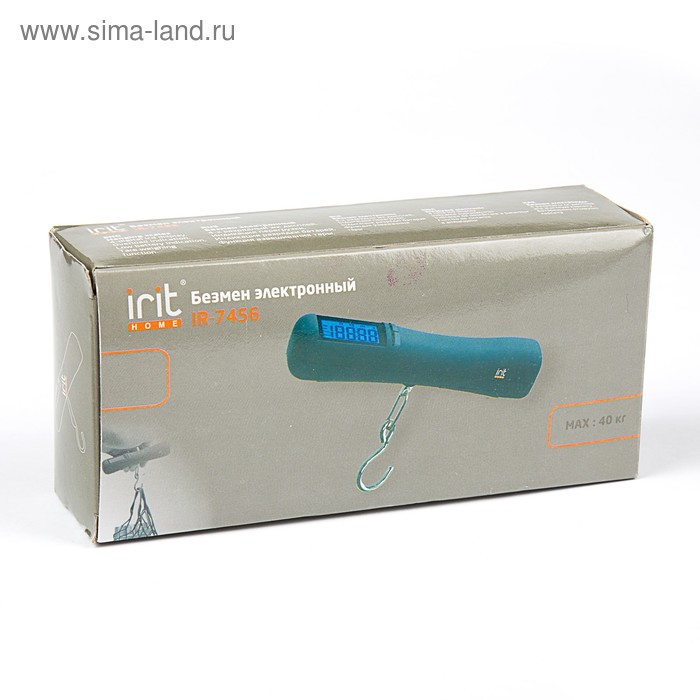 Безмен Irit IR-7456, электронный, до 40 кг, ЖК-дисплей, чёрный Безмен Irit IR-7456, электронный, до 40 кг, ЖК-дисплей, чёрный