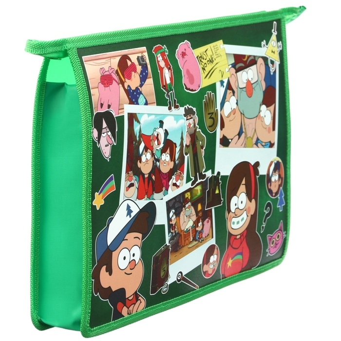 Папка для труда А4, на молнии, Гравити Фолз Папка для труда А4, на молнии, Гравити Фолз