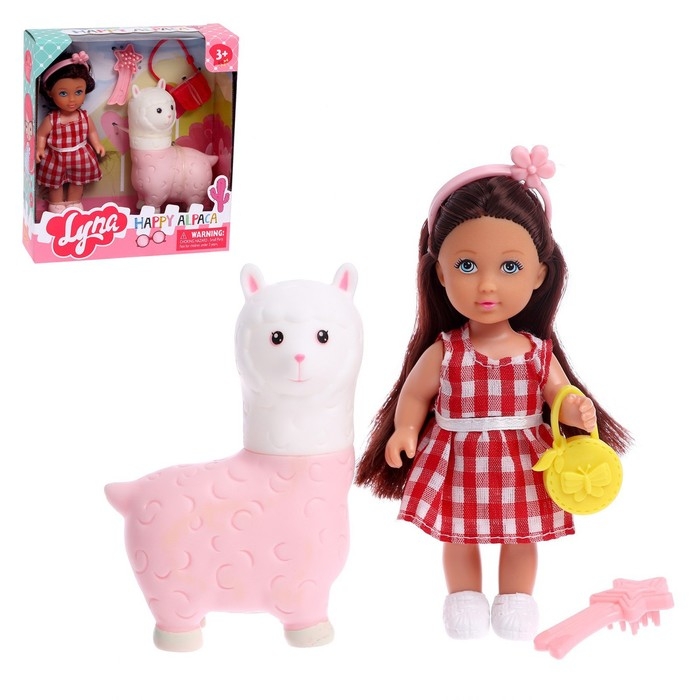 Кукла малышка Lyna с ламой и аксессуарами, МИКС Кукла малышка Lyna с ламой и аксессуарами, МИКС