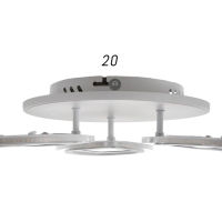 Люстра с ПДУ 1146/3WT LED 81Вт 3000-6000К+подсветка основания диммер белый 50х50х9 см BayerLux 52507