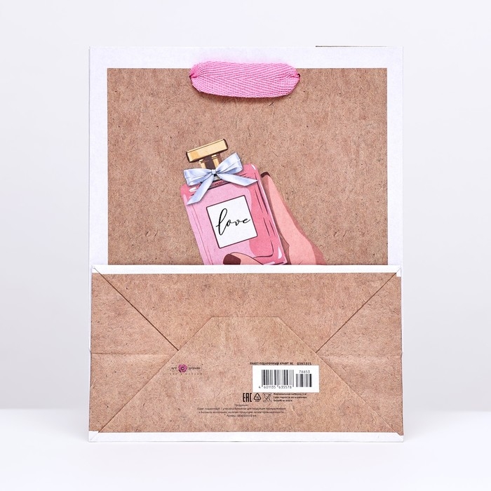 Пакет крафт Пакет крафт "Love" 18 х 22,3 х 10 см