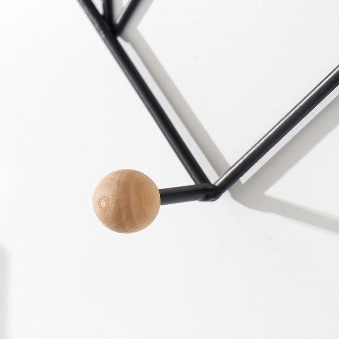 Крючки декоративные металл с полочкой Крючки декоративные металл с полочкой "Лофт. Сердце" чёрный 28,5х9х30 см