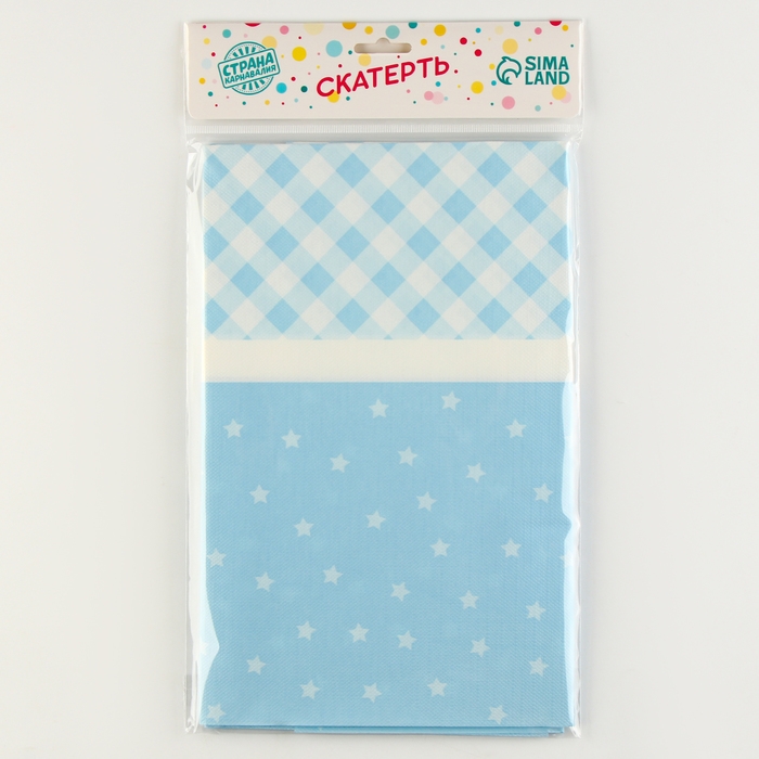 Скатерть &laquo;Конфетти&raquo;, голубой цвет, 120х180 см