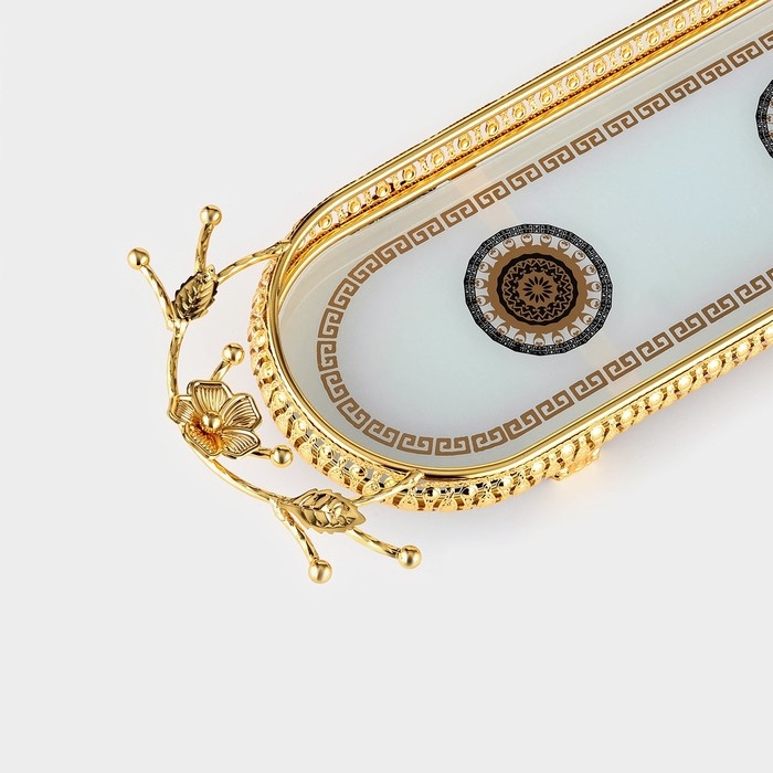 Подставка для десертов «Веер», 45×13×6 см, цвет металла золотой