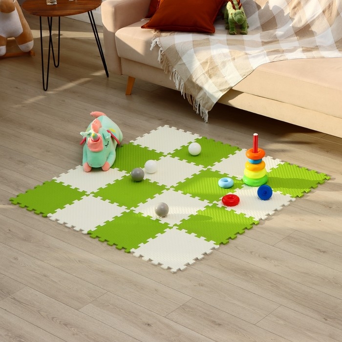 Мягкий пол универсальный, 33 × 33 см, цвет белый Мягкий пол универсальный, 33 × 33 см, цвет белый