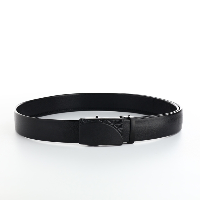 Ремень мужской, ширина 3,5 см, пряжка автомат, цвет чёрный Ремень мужской, ширина 3,5 см, пряжка автомат, цвет чёрный