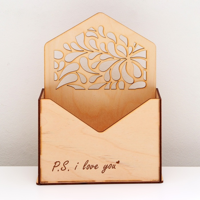 Кашпо деревянное   Кашпо деревянное  "  I love you " 18 х 24 х 7 см