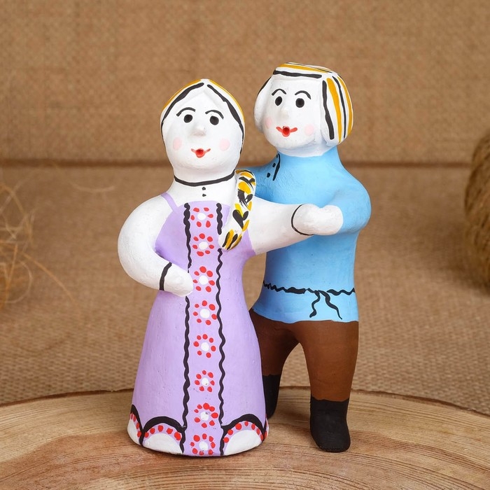 Сувенир «Парочка», 8×10×14 см, каргопольская игрушка, микс Сувенир «Парочка», 8×10×14 см, каргопольская игрушка, микс