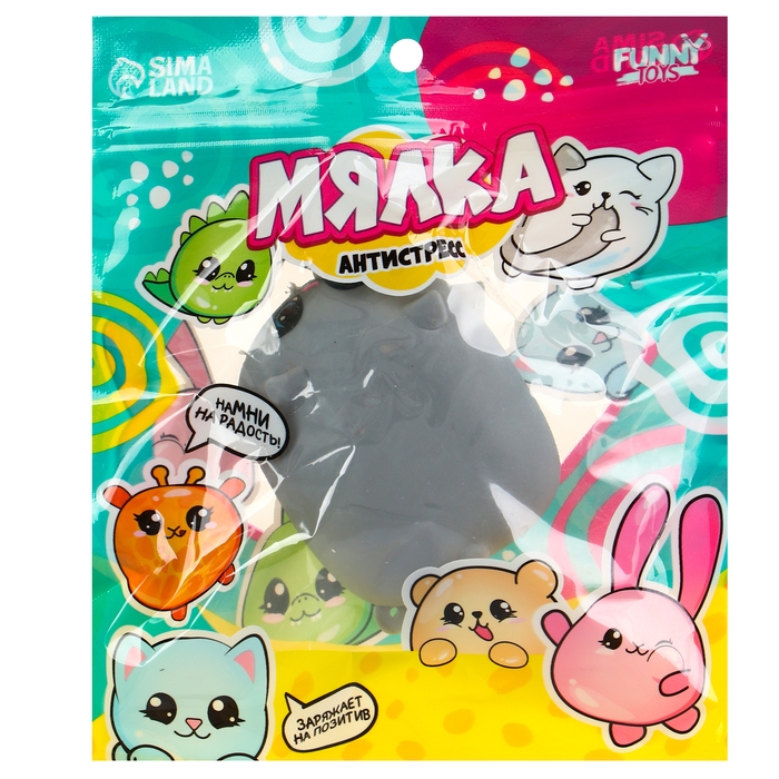 Антистресс сквиш мялка «Мяу»,с пастой, в пакете Антистресс сквиш мялка «Мяу»,с пастой, в пакете