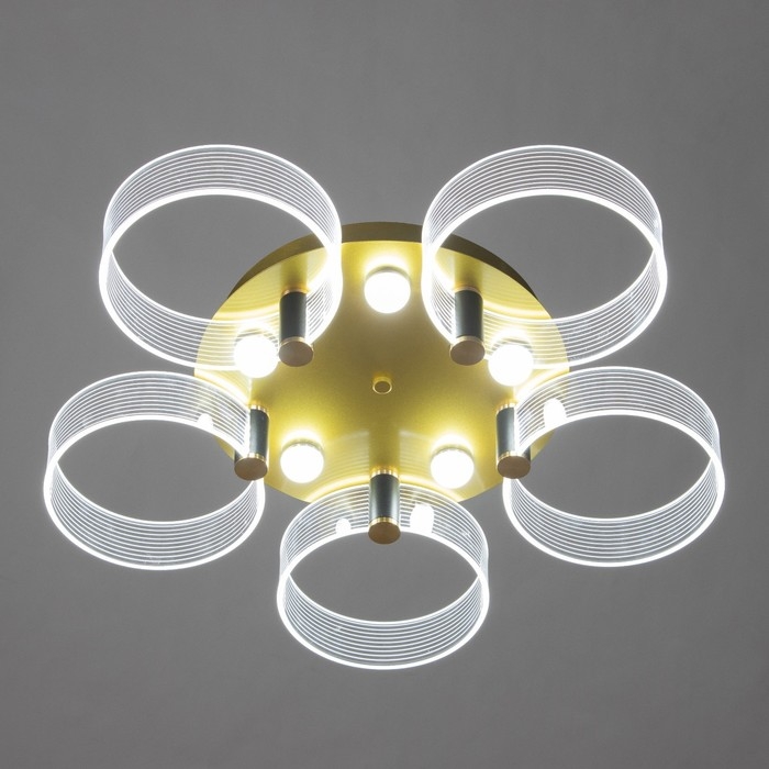 Люстра Люстра "Кворум" LED 48Вт 3000-6000К золото 50х50х10см