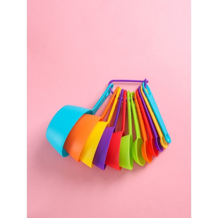 Набор мерных ложек Доляна «Заряд», 12 шт, 22×8×1,5 см, цвет МИКС Набор мерных ложек Доляна «Заряд», 12 шт, 22×8×1,5 см, цвет МИКС