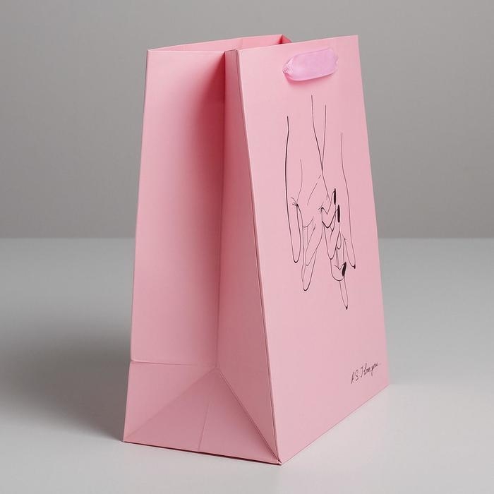 Пакет подарочный ламинированный вертикальный, упаковка, I love you, MS 18 х 23 х 10 см Пакет подарочный ламинированный вертикальный, упаковка, I love you, MS 18 х 23 х 10 см