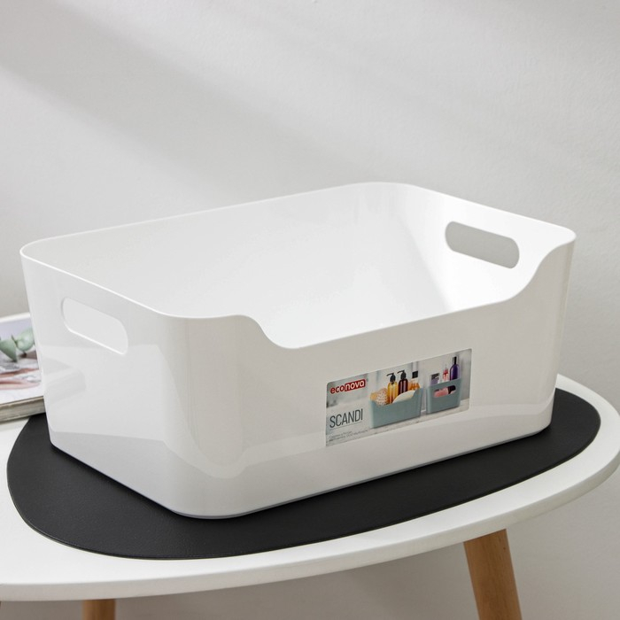 Корзина для хранения Scandi, 10 л, 34×24×14 см, цвет белый Корзина для хранения Scandi, 10 л, 34×24×14 см, цвет белый