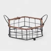 Корзинка универсальная Доляна, 17.5&times;20&times;7.5 см, чёрная