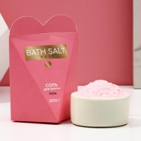 Cоль для ванны Bath Salt, 200 г, аромат розы, ЧИСТОЕ СЧАСТЬЕ