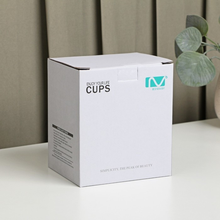 Кружка стеклянная с керамической крышкой и ложкой «Созвездие», 370 мл, цвет МИКС