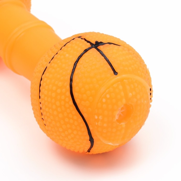 Игрушка пищащая Игрушка пищащая "Баскетбольная гантель", 15,5 х 6 см