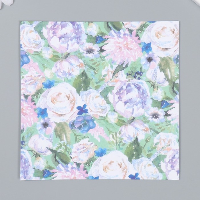 Набор бумаги для скрапбукинга 12 лист 12 дизайнов Набор бумаги для скрапбукинга 12 лист 12 дизайнов "Привет, весна!" 160 гр 15,2х15,2 см