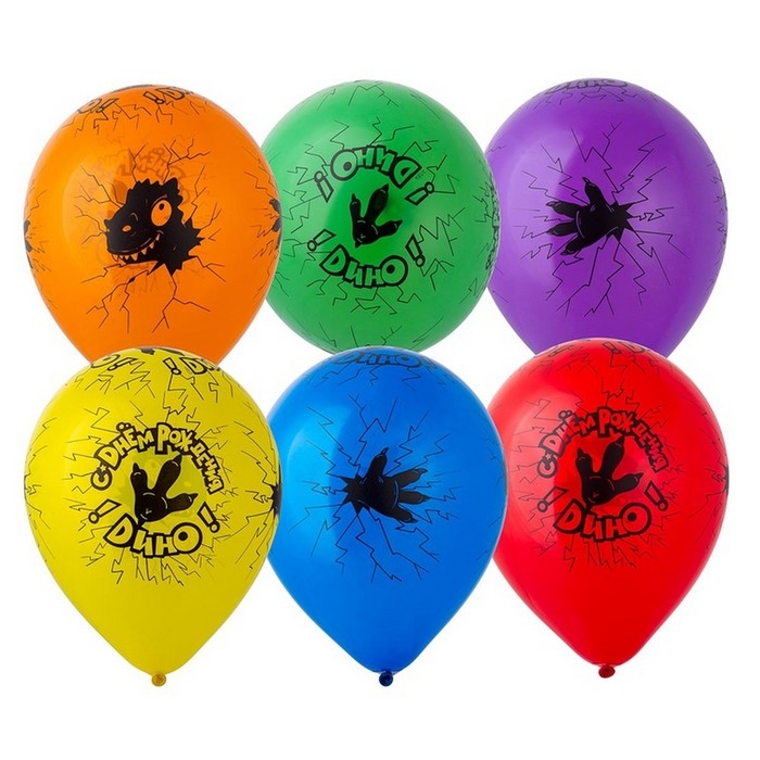 Шар латексный 12 Шар латексный 12" «С ДР Дино!», 25 шт., МИКС