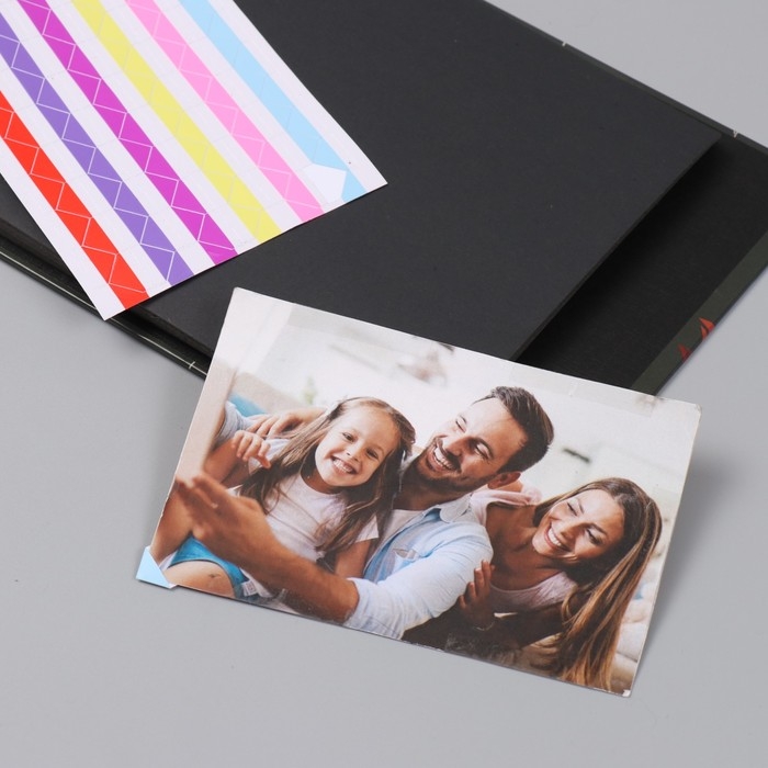 Фотоальбом 25 листов (наклейки+кольца)  Фотоальбом 25 листов (наклейки+кольца) "Абстракция. Всё лучшее внутри" 19х27х3 см