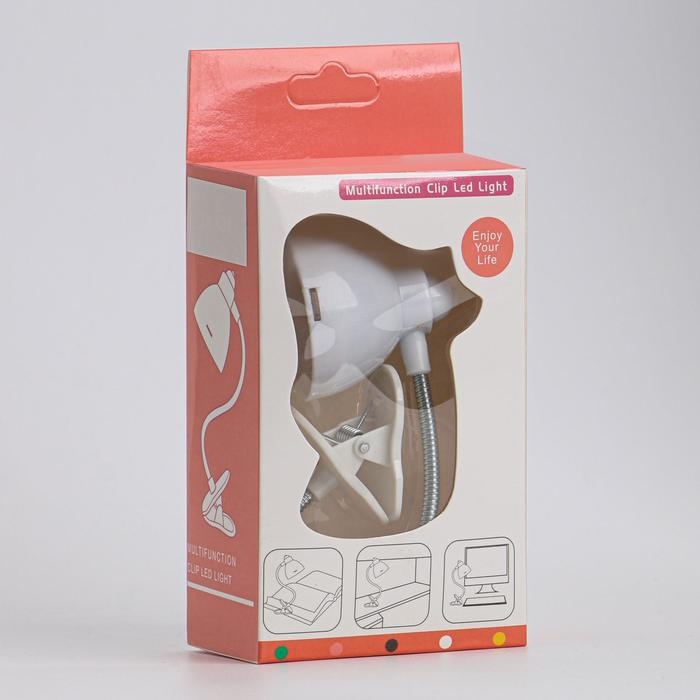 Фонарик для чтения книг на прищепке 2 led, AG13, h-20 см, d-4 см Фонарик для чтения книг на прищепке 2 led, AG13, h-20 см, d-4 см