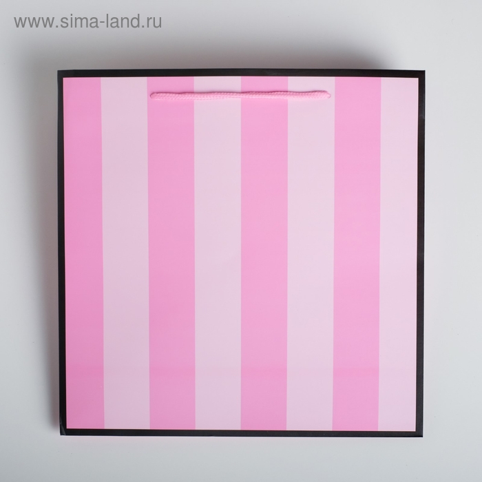 Пакет подарочный квадратный, упаковка, «Present», 30 х 30 х 30 см