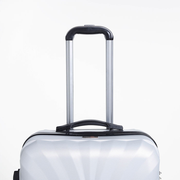 Чемодан средний 60 л (M), «Фабрика КАРТЕКС», отдел на молнии, кодовый замок, 4 колеса, цвет серый Чемодан средний 60 л (M), «Фабрика КАРТЕКС», отдел на молнии, кодовый замок, 4 колеса, цвет серый