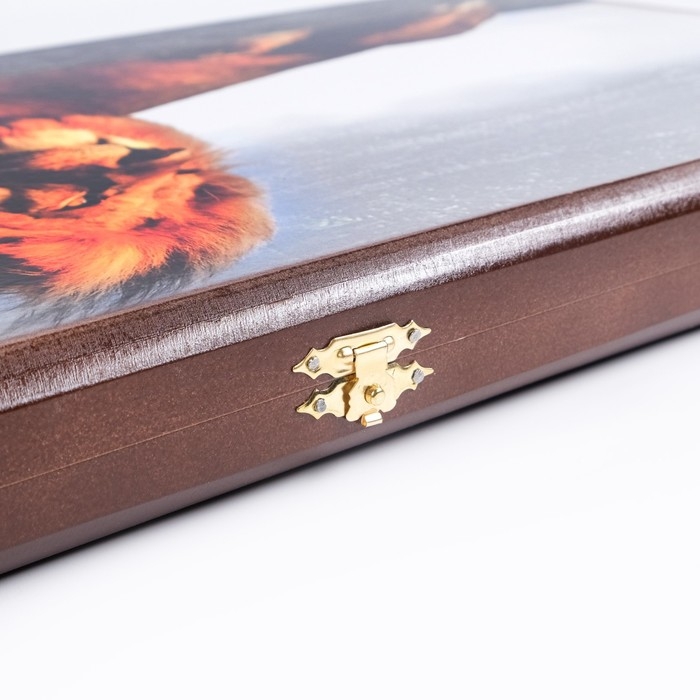 Нарды деревянные большие, настольная игра  Нарды деревянные большие, настольная игра "Лев", 50 х 50 см, с шашками