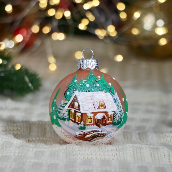 Шар Шар "Пейзаж 1 ", 65 мм., в подарочной упаковке, мультиколор