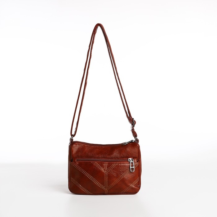 Сумка кросс-боди на молнии, цвет коричневый Сумка кросс-боди на молнии, цвет коричневый
