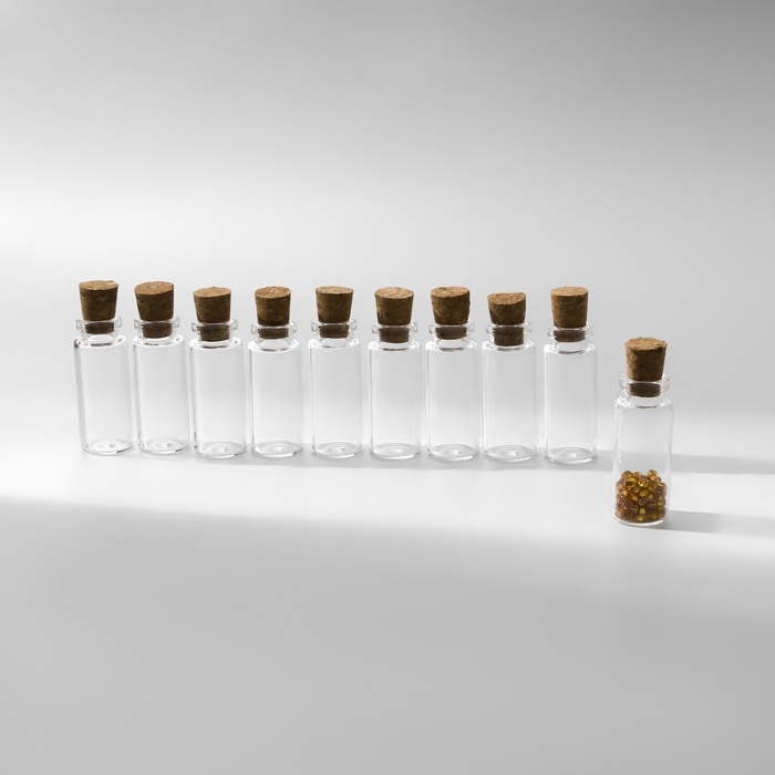 Баночки для хранения бисера, d = 1,2 × 3 см, 10 шт